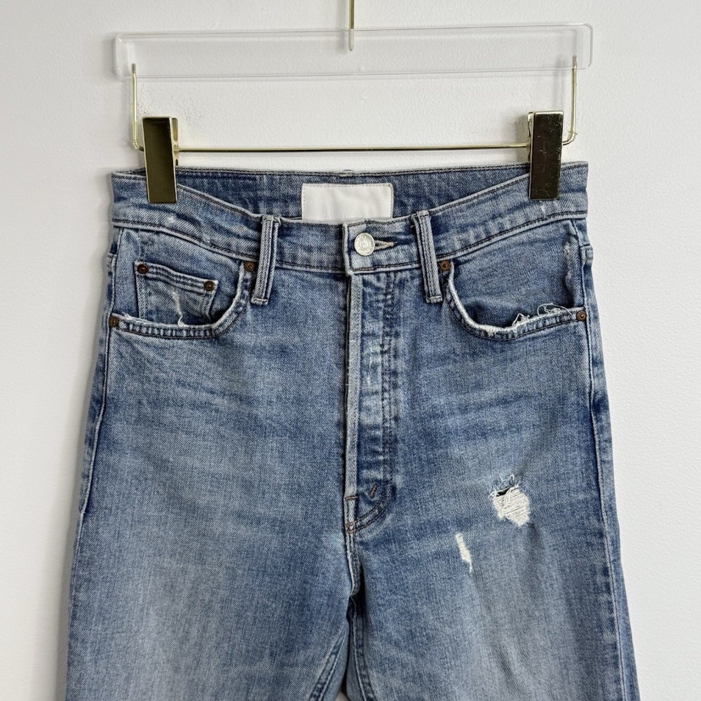 Mother Superior The Tripper 20 Minutes of Fame Light Wash Denim Jeans Size 26 - Picture 5 of 16